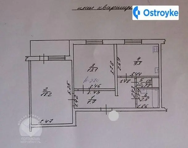 Продаж 2-кімнатної квартири, 55 м², Полтава — фото 2
