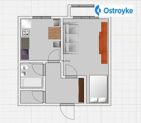 1-комнатная квартира, 36 м², вул. Демьяна Коротченко, Сумы