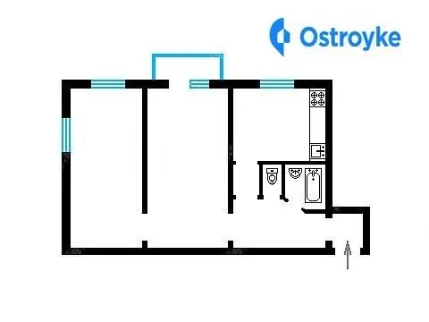 2-кімнатна квартира, 47 м², вул. Каунаська, Київ
