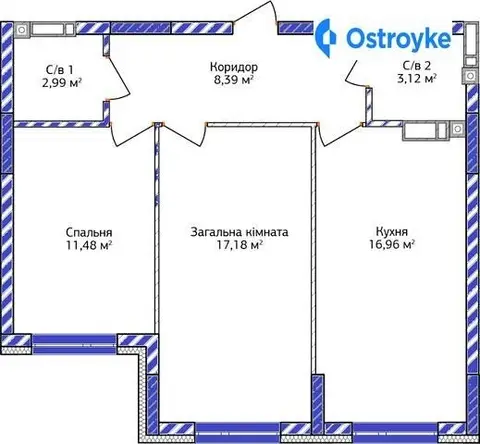 2-комнатная квартира, 60 м², вул. Чехова, Ирпень