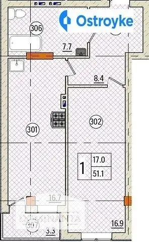 Продаж 1-кімнатної квартири, 51 м², Одеса — фото 4