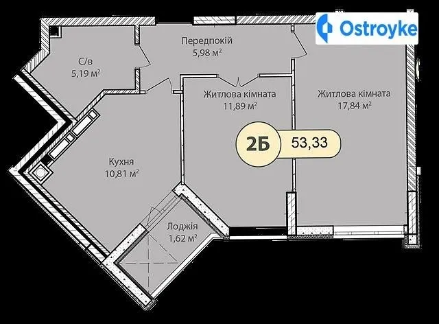 Продаж 2-кімнатної квартири, 53 м², Ірпінь — фото 1