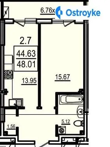 Продаж 1-кімнатної квартири, 48 м², Одеса — фото 3