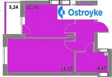 1-комнатная квартира, 42 м², вул. Університетська, Ирпень