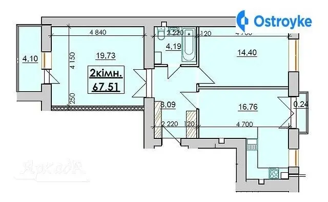 Продаж 2-кімнатної квартири, 68 м², Івано-Франківськ — фото 2