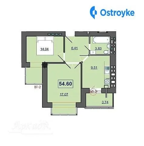 Продаж 2-кімнатної квартири, 55 м², Івано-Франківськ — фото 1
