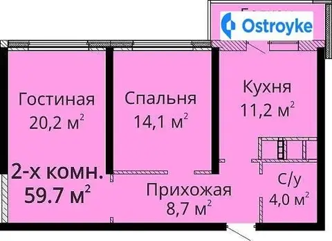2-комнатная квартира, 60 м², вул. Канатна, 122, Одесса