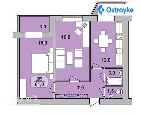 Продаж 2-кімнатної квартири, 61 м², Івано-Франківськ — фото 1