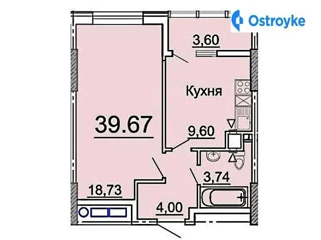 Продаж 1-кімнатної квартири, 39 м², Одеса — фото 1