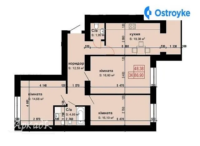 Продаж 3-кімнатної квартири, 86 м², Івано-Франківськ — фото 1