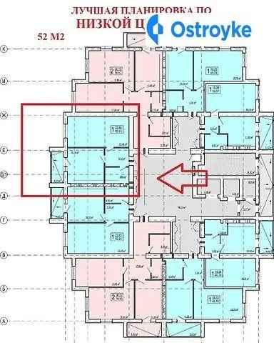 1-кімнатна квартира, 52 м², вул. Єлизаветинська, 1А, Харків