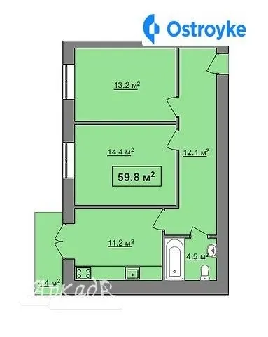 Продаж 2-кімнатної квартири, 60 м², Івано-Франківськ — фото 1