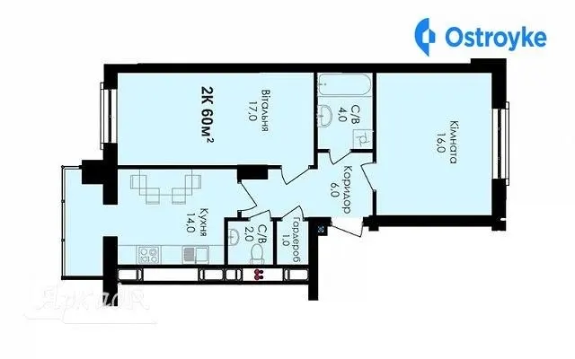 Продаж 2-кімнатної квартири, 60 м², Івано-Франківськ — фото 1
