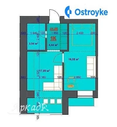 Продаж 2-кімнатної квартири, 42 м², Івано-Франківськ — фото 1