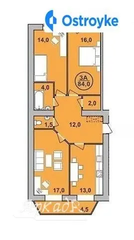 Продаж 3-кімнатної квартири, 84 м², Івано-Франківськ — фото 2