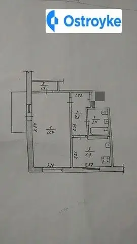 Продажа 1-комнатной квартиры, 34 м², Житомир