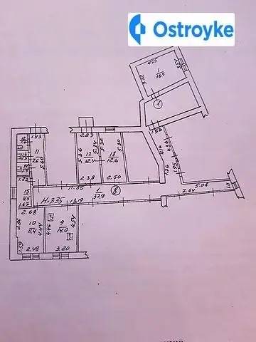 3-кімнатна квартира, 62 м², вул. Малинівська, 20, Харків