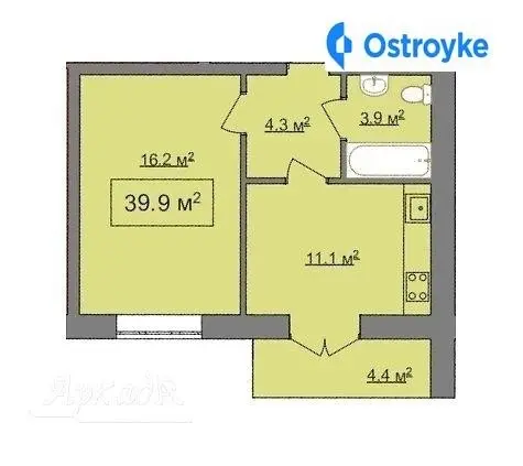 Продаж 1-кімнатної квартири, 39 м², Івано-Франківськ — фото 2