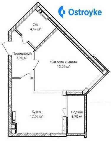 1-комнатная квартира, 36 м², пров. Достоєвського, Ирпень