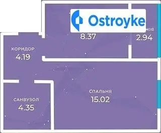 1-комнатная квартира, 34 м², вул. Чехова, Ирпень