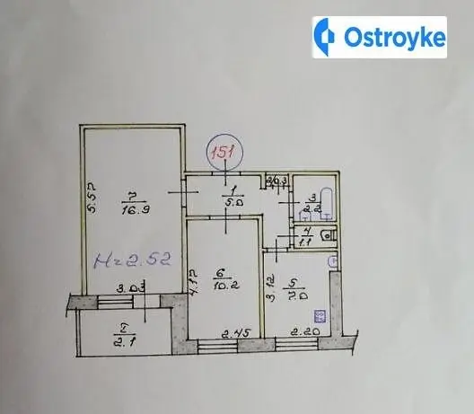 Продаж 2-кімнатної квартири, 44 м², Кривий Ріг — фото 3