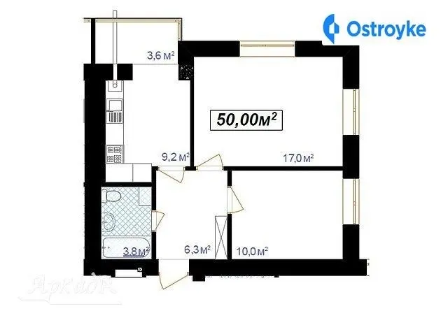 Продаж 2-кімнатної квартири, 50 м², Івано-Франківськ — фото 1