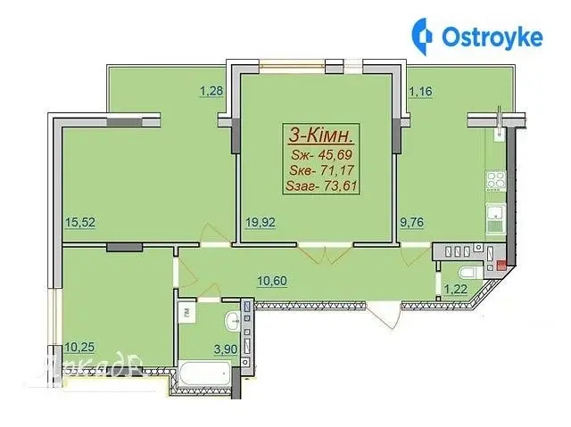 Продаж 3-кімнатної квартири, 73 м², Івано-Франківськ — фото 2