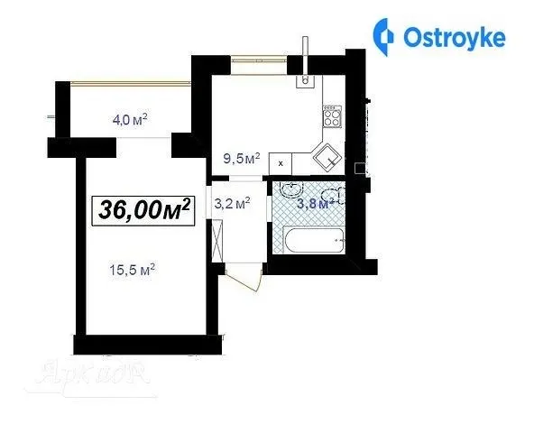 Продаж 1-кімнатної квартири, 36 м², Івано-Франківськ — фото 1
