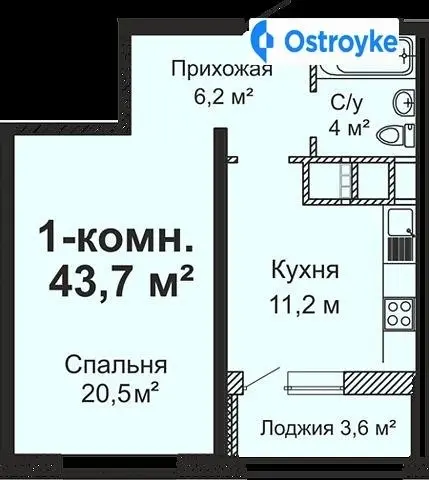 1-кімнатна квартира, 44 м², вул. Варненська, 27а, Одеса — фото 4