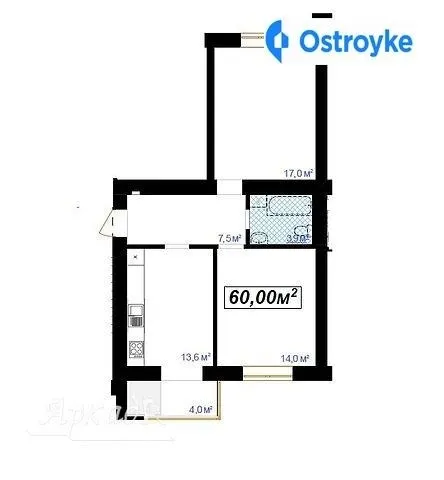 Продаж 2-кімнатної квартири, 60 м², Івано-Франківськ — фото 1