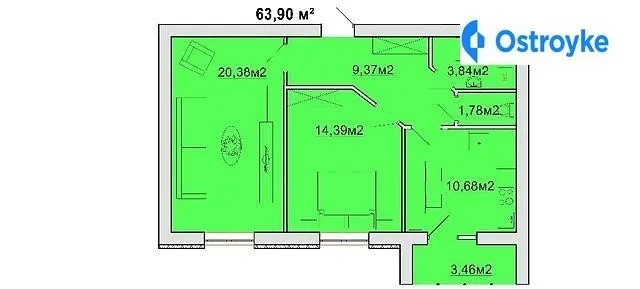 Продаж 2-кімнатної квартири, 64 м², Вінниця — фото 1