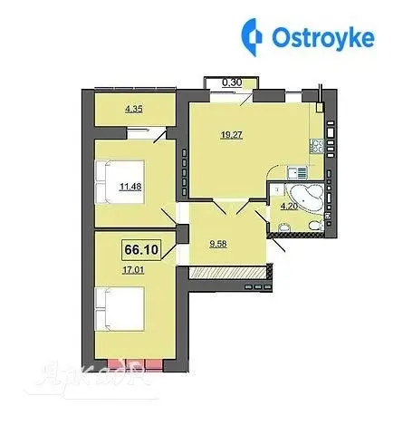 Продаж 1-кімнатної квартири, 65 м², Івано-Франківськ — фото 2