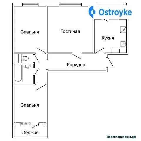 Продаж 3-кімнатної квартири, 68 м², Херсон — фото 1