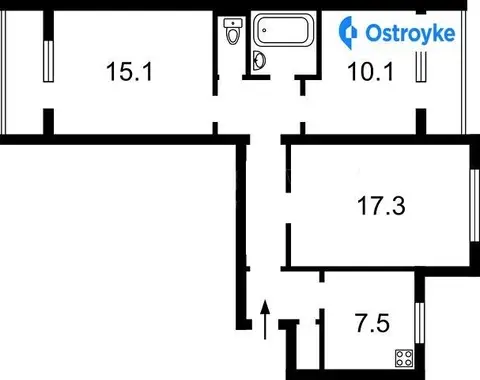3-кімнатна квартира, 70 м², вул. Мистецька, 14, Київ