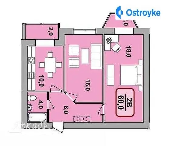 Продаж 2-кімнатної квартири, 60 м², Івано-Франківськ — фото 2