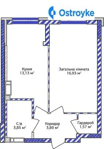 1-комнатная квартира, 39 м², вул. Чехова, Ирпень