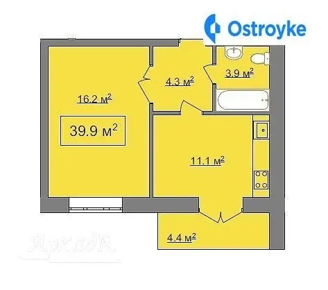 Продаж 1-кімнатної квартири, 40 м², Івано-Франківськ — фото 2