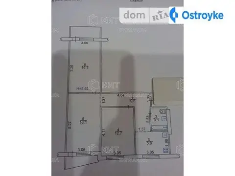 3-кімнатна квартира, 66 м², шосе Салтівське, Харків