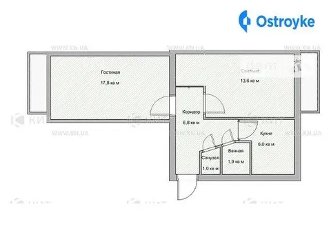 2-кімнатна квартира, 45 м², вул. Ейдемана Роберта, Харків