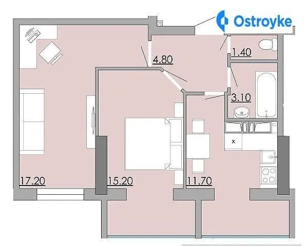 Продаж 2-кімнатної квартири, 53 м², Одеса — фото 2
