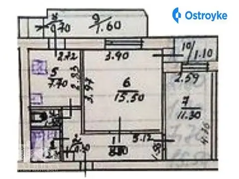 2-комнатная квартира, 50 м², вул. Галицька, Тернополь