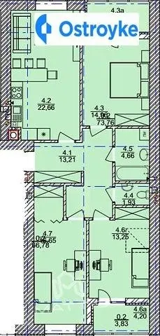 Продаж 3-кімнатної квартири, 96 м², Стрий — фото 2