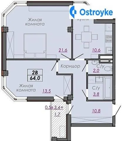 Продаж 2-кімнатної квартири, 65 м², Одеса — фото 1