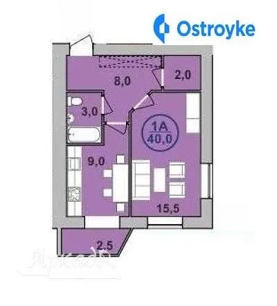 Продаж 1-кімнатної квартири, 40 м², Івано-Франківськ — фото 1