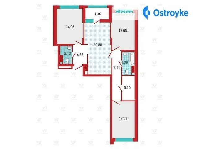 Продаж 3-кімнатної квартири, 88 м², Київ — фото 1