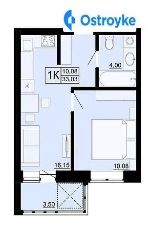 Продаж 1-кімнатної квартири, 33 м², Одеса — фото 1