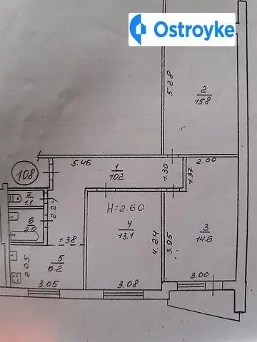 3-кімнатна квартира, 65 м², вул. Валентинівська, 20, Харків