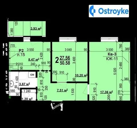 2-кімнатна квартира, 51 м², вул. Дванадцятого Квітня, Харків