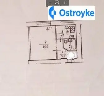 1-кімнатна квартира, 30 м², вул. Академіка Філатова, 1, Київ