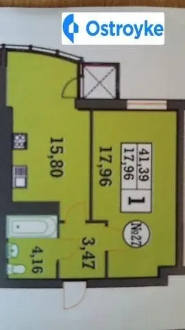 1-комнатная квартира, 41 м², вул. Свободи, 16/1, Хмельницкий